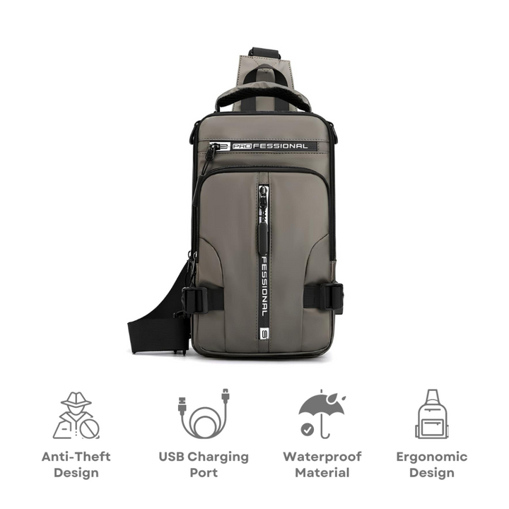Sac Bandoulière Anti-vol Convertible pour Homme