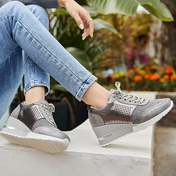 Baskets Wedge Élevées pour Femmes