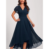 Robe de soirée élégante et fluide en mousseline intemporelle
