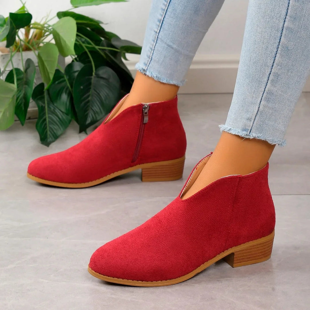 Bottes Cheville Suede Chic pour Femme