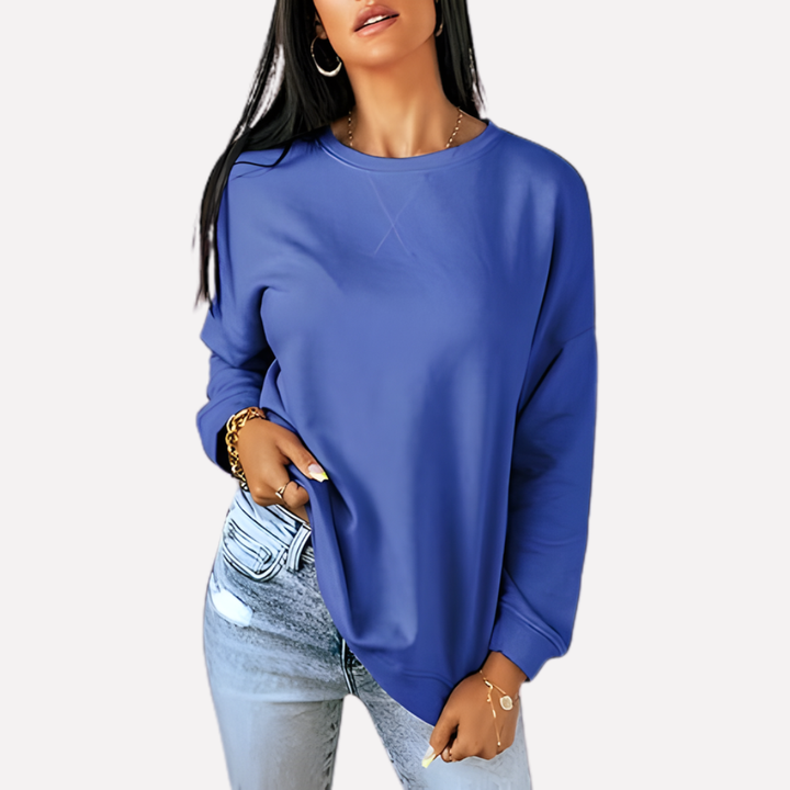 Sweat-shirt à col rond pour femmes