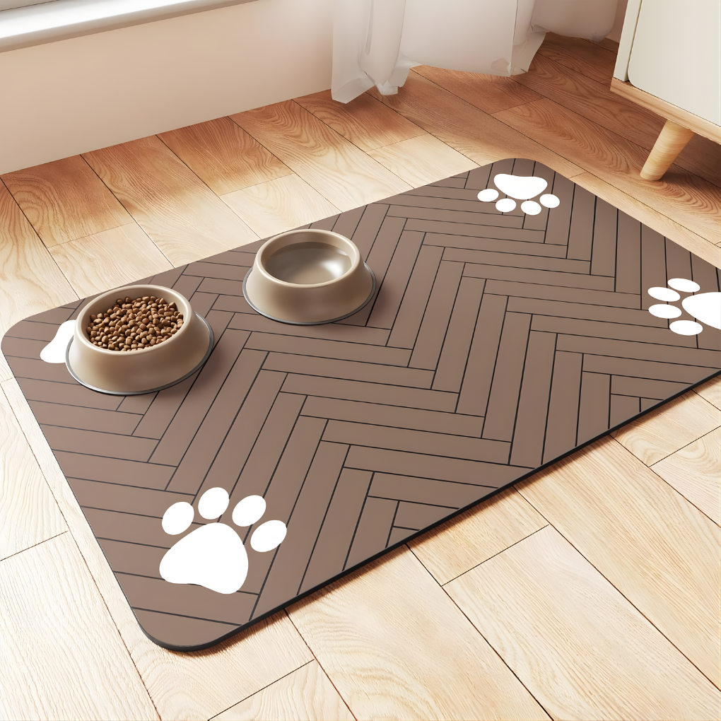 Tapis de Nourriture pour Animaux - Tapis Absorbant pour Bol de Nourriture et d'Eau