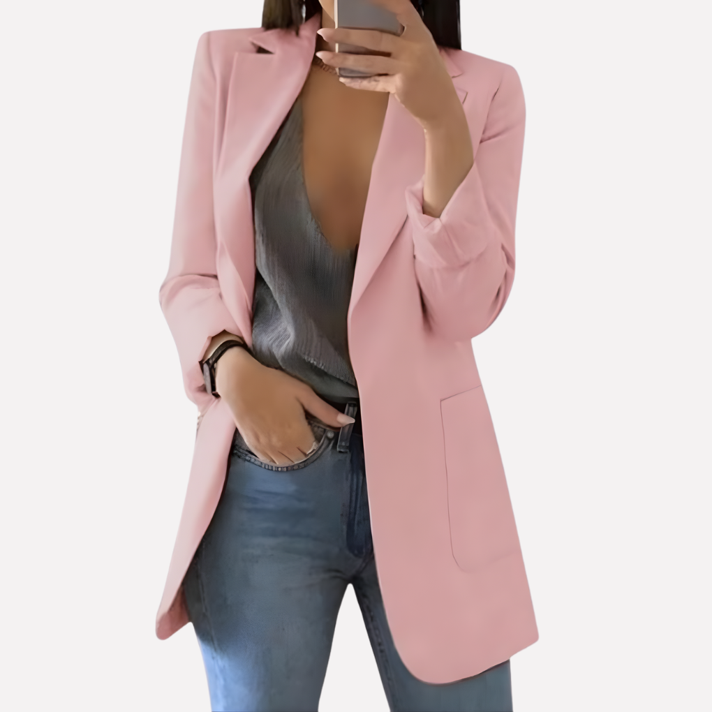 Blazer Femme avec Poches Avant – Couche Quotidienne Structurée