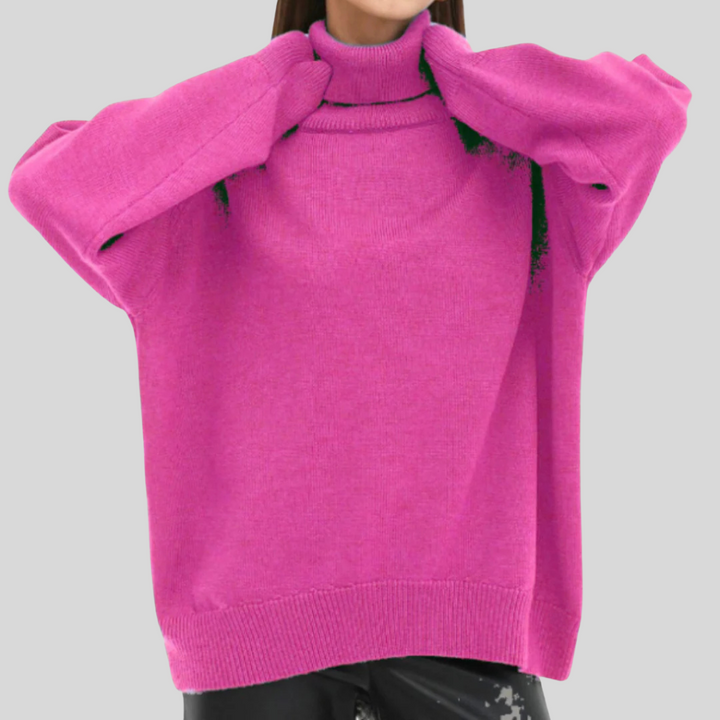 Pull Roule-Col Moderne pour Femme – Couche Élevée pour Temps Froid