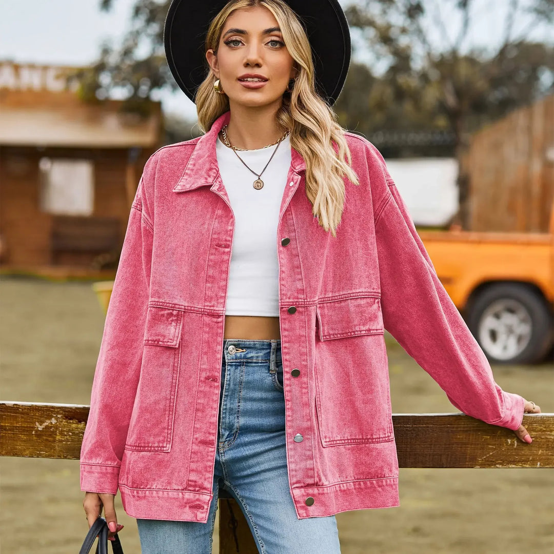 Veste en denim classique vintage pour femmes