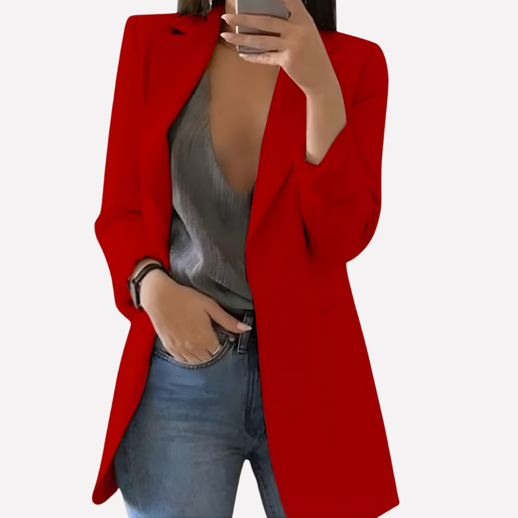 Blazer Femme avec Poches Avant – Couche Quotidienne Structurée
