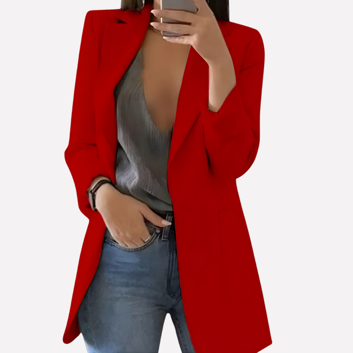 Blazer Femme avec Poches Avant – Couche Quotidienne Structurée