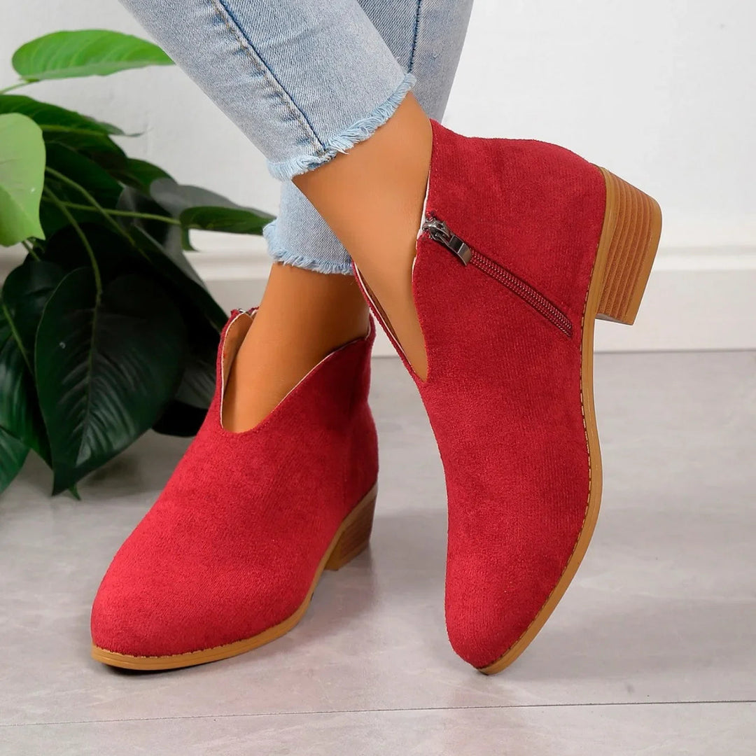 Bottes Cheville Suede Chic pour Femme