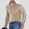 Pull-over en coton pour homme avec col zippé