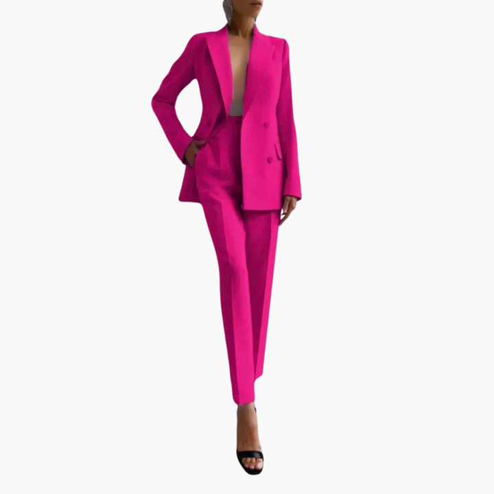 Ensemble de Costume Femme avec Blazer et Pantalons Droits
