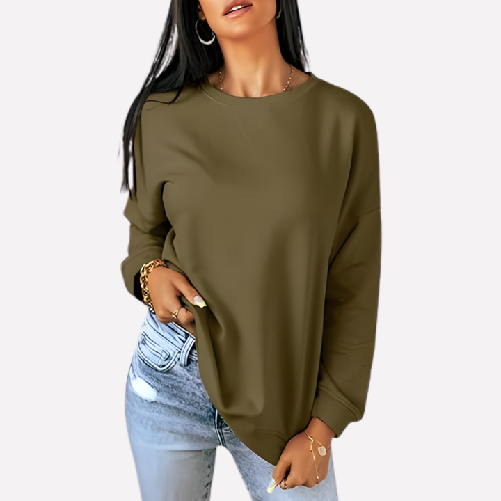 Sweat-shirt à col rond pour femmes