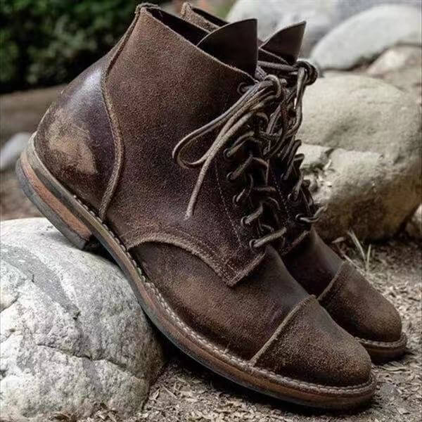 Bottes en cuir confortables pour hommes classiques et soutenantes