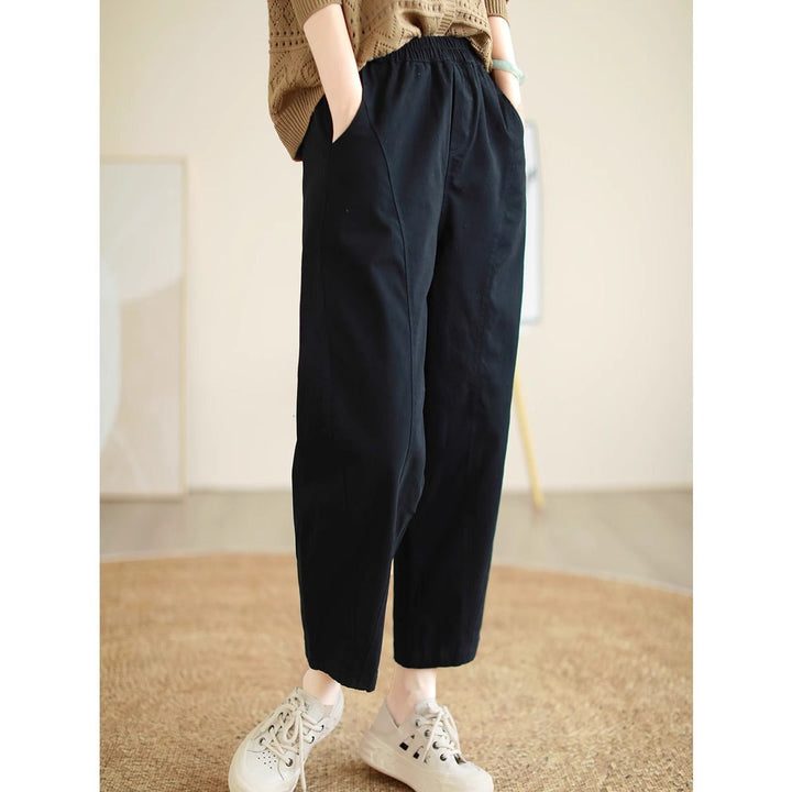 Pantalons en coton casual unisole pour femme
