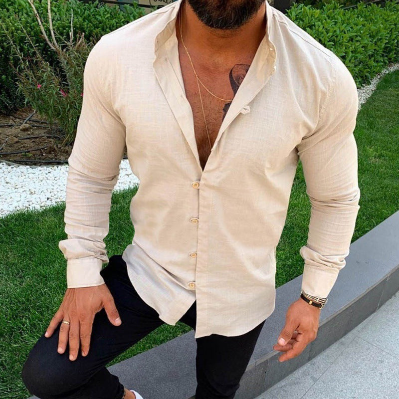 Chemise en lin respirante pour homme