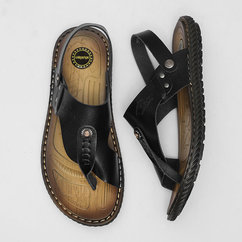 Levi Chic Claquettes en Cuir pour Hommes