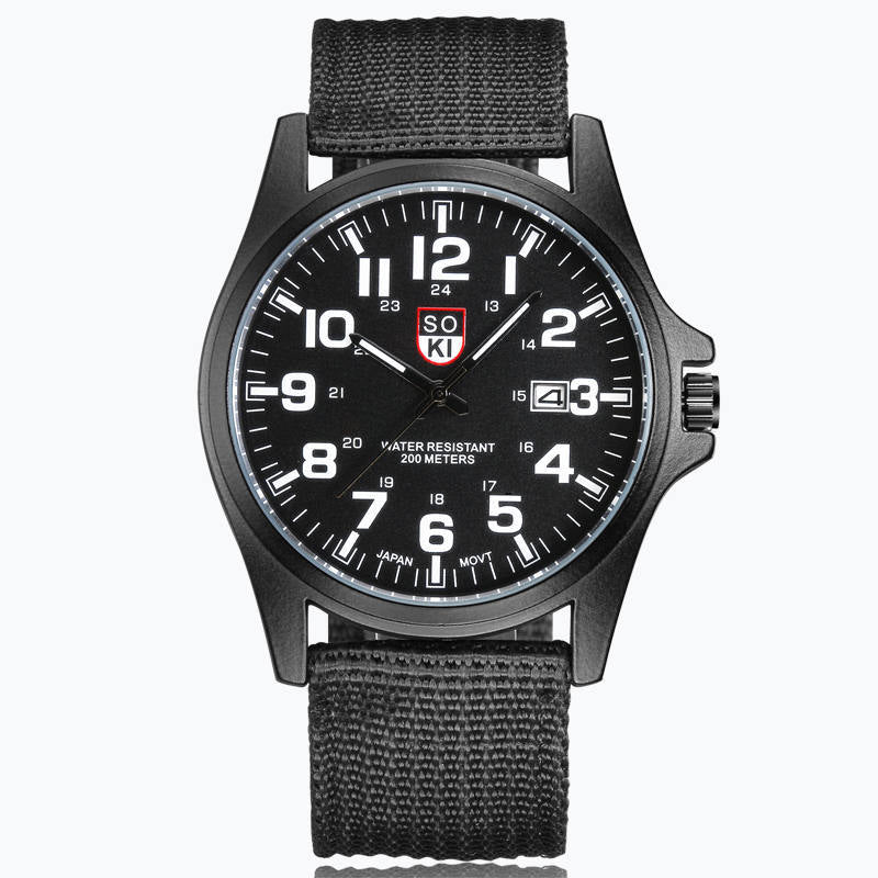 Montre Militaire Robuste avec Cadran Illuminé