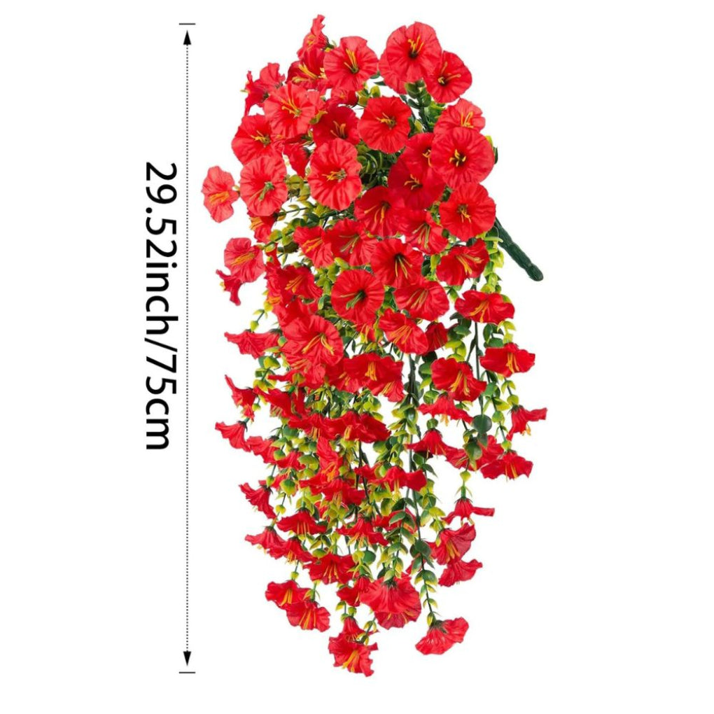 Décor Suspendu Fleur Artificielle Gloire du Matin Résistante aux UV