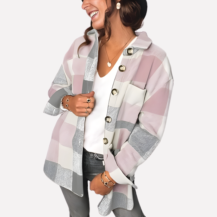 Veste à carreaux pour femmes