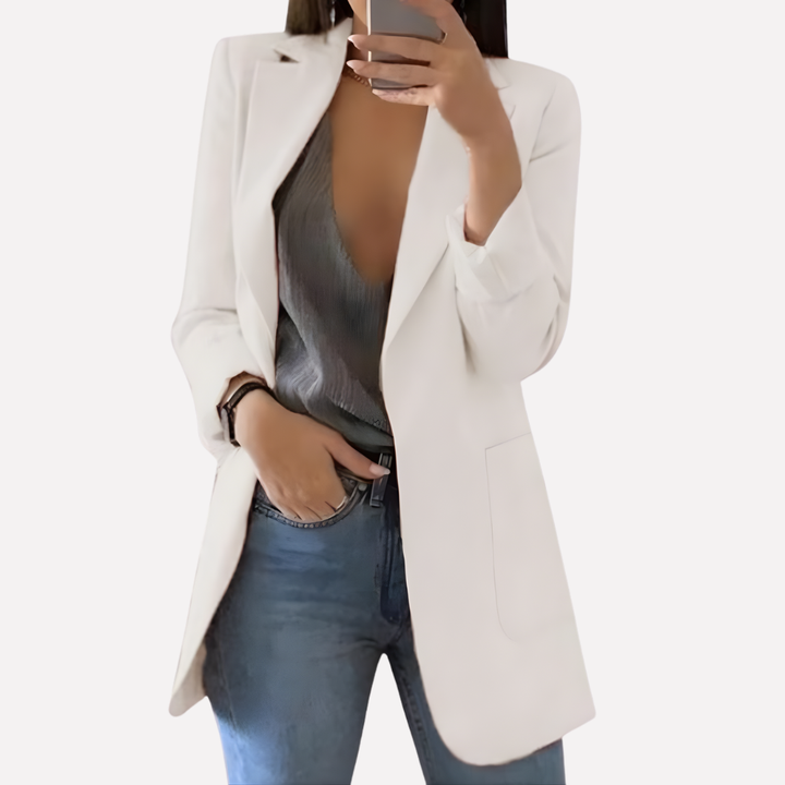 Blazer Femme avec Poches Avant – Couche Quotidienne Structurée