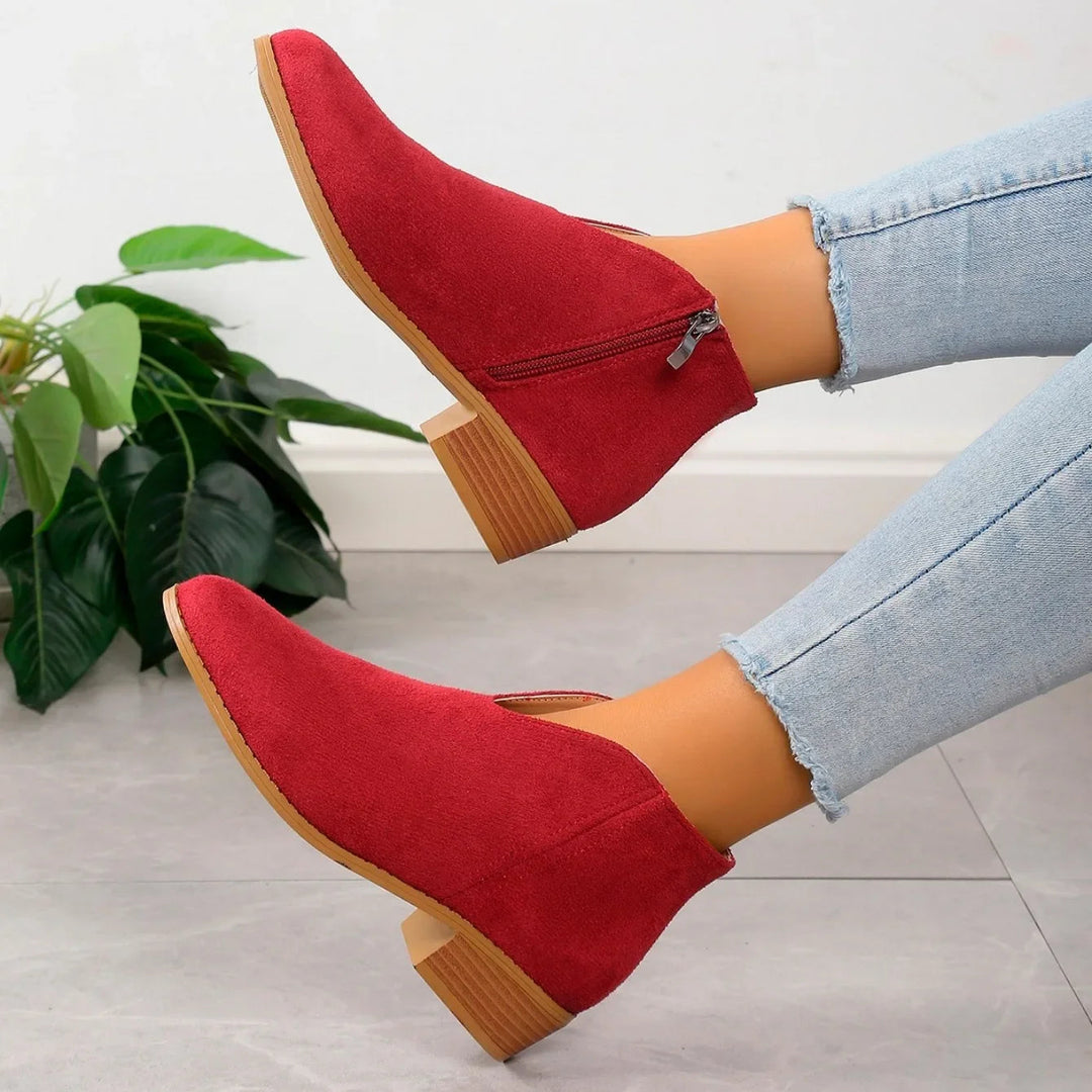 Bottes Cheville Suede Chic pour Femme