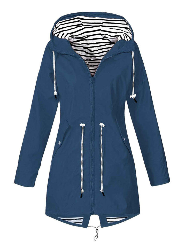 Veste imperméable avec capuche pour femmes
