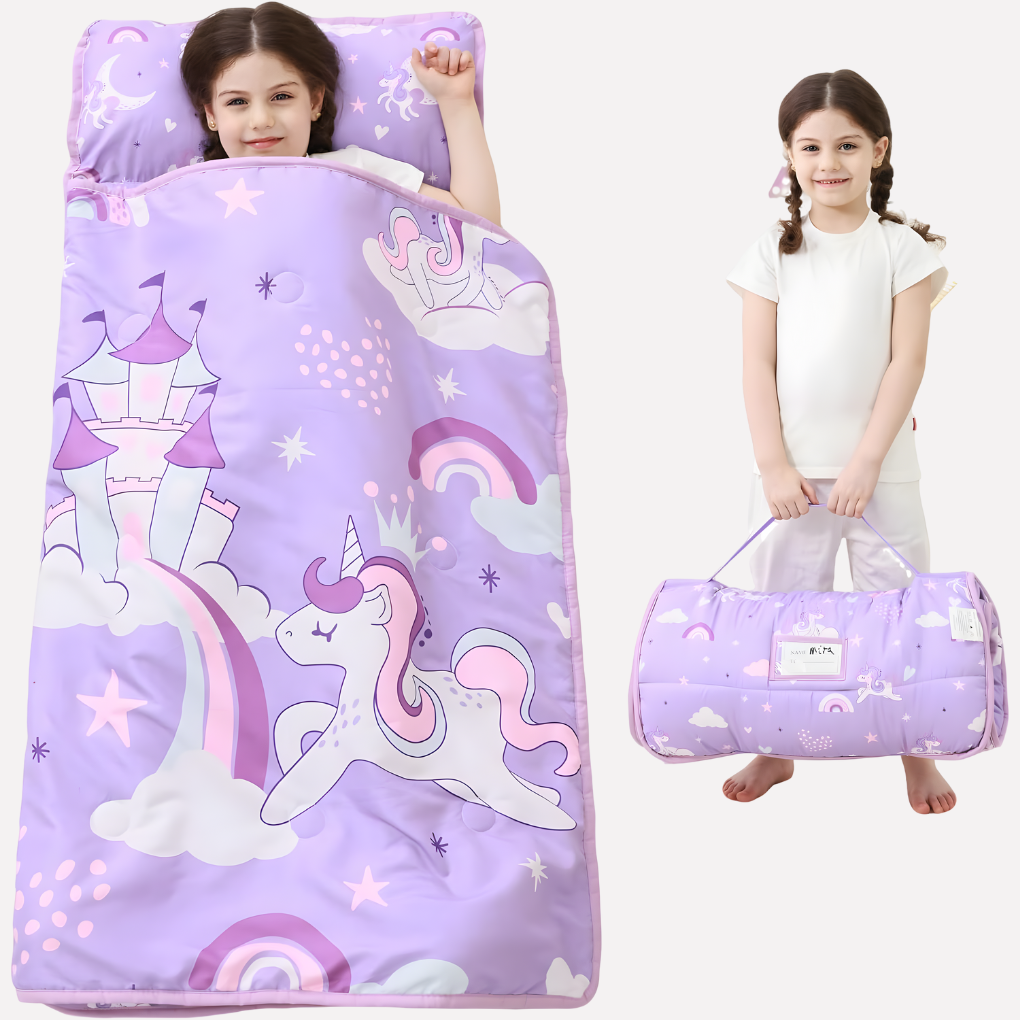 Tapis de Sieste pour Enfant avec Oreiller et Couverture