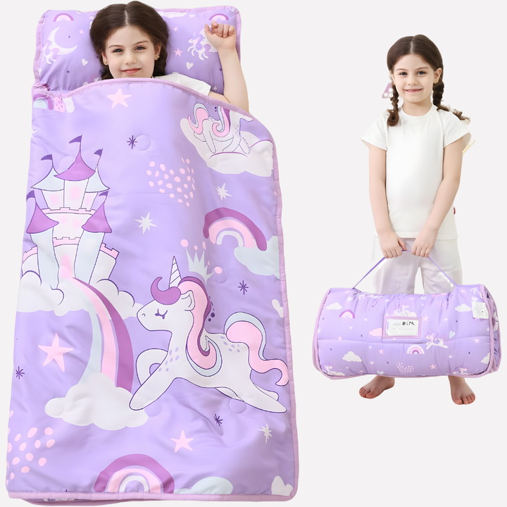 Tapis de Sieste pour Enfant avec Oreiller et Couverture
