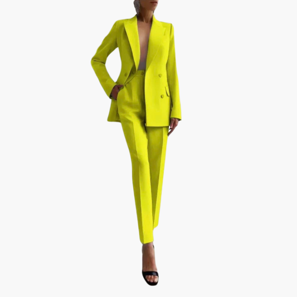 Ensemble de Costume Femme avec Blazer et Pantalons Droits
