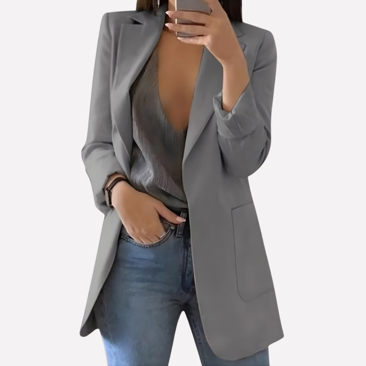 Blazer Femme avec Poches Avant – Couche Quotidienne Structurée