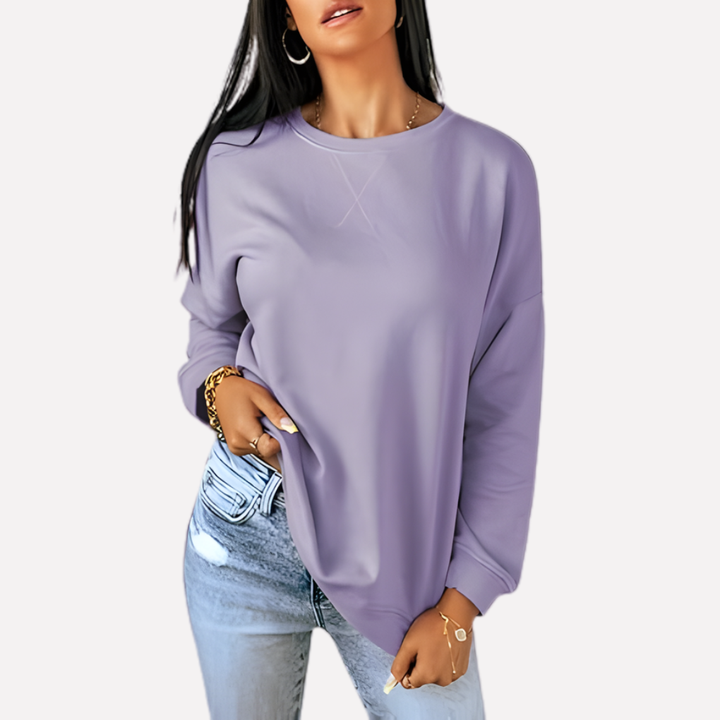 Sweat-shirt à col rond pour femmes