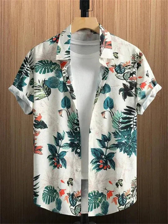 Chemise hawaïenne imprimée fleur 3D style vibrant pour jours détendus
