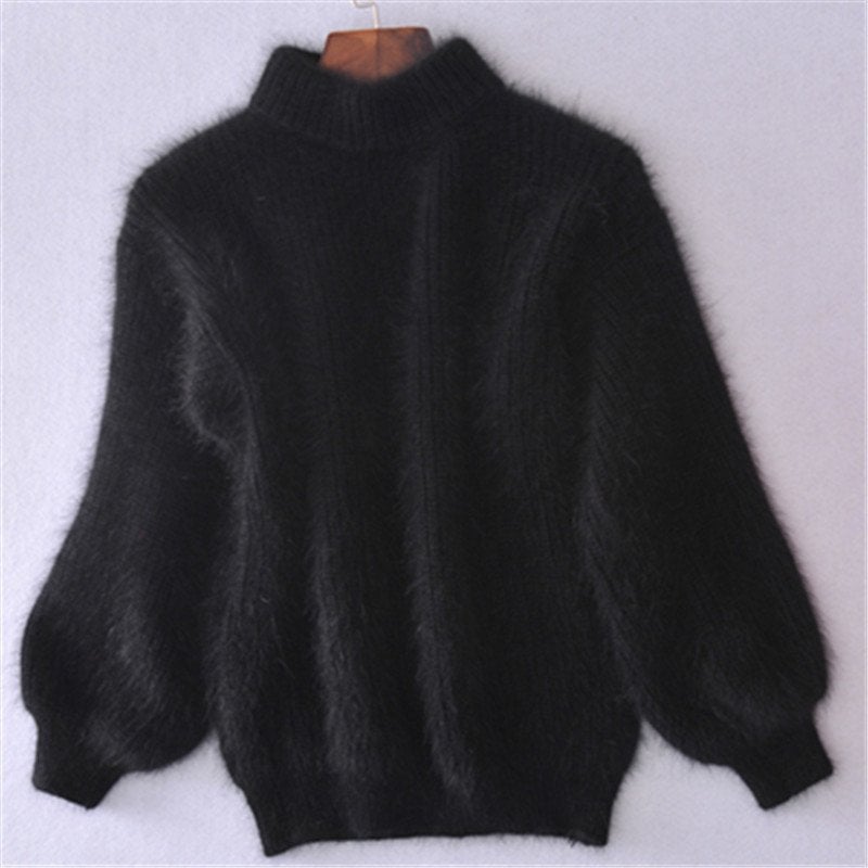 Pull Col Roulé en Mohair