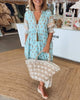 Isabella | Robe Midi Boho Imprimée avec Franges pour Femme