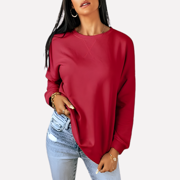 Sweat-shirt à col rond pour femmes