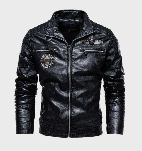 Veste en cuir pour hommes style audacieux bord intemporel