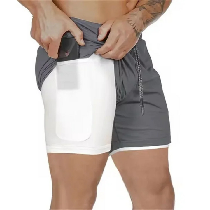 Shorts de sport 2-en-1 pour hommes – Conçus pour la performance et le confort
