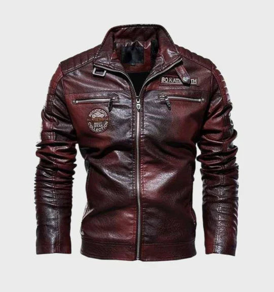 Veste en cuir pour hommes style audacieux bord intemporel