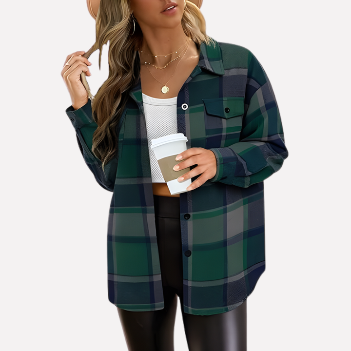 Veste à carreaux pour femmes