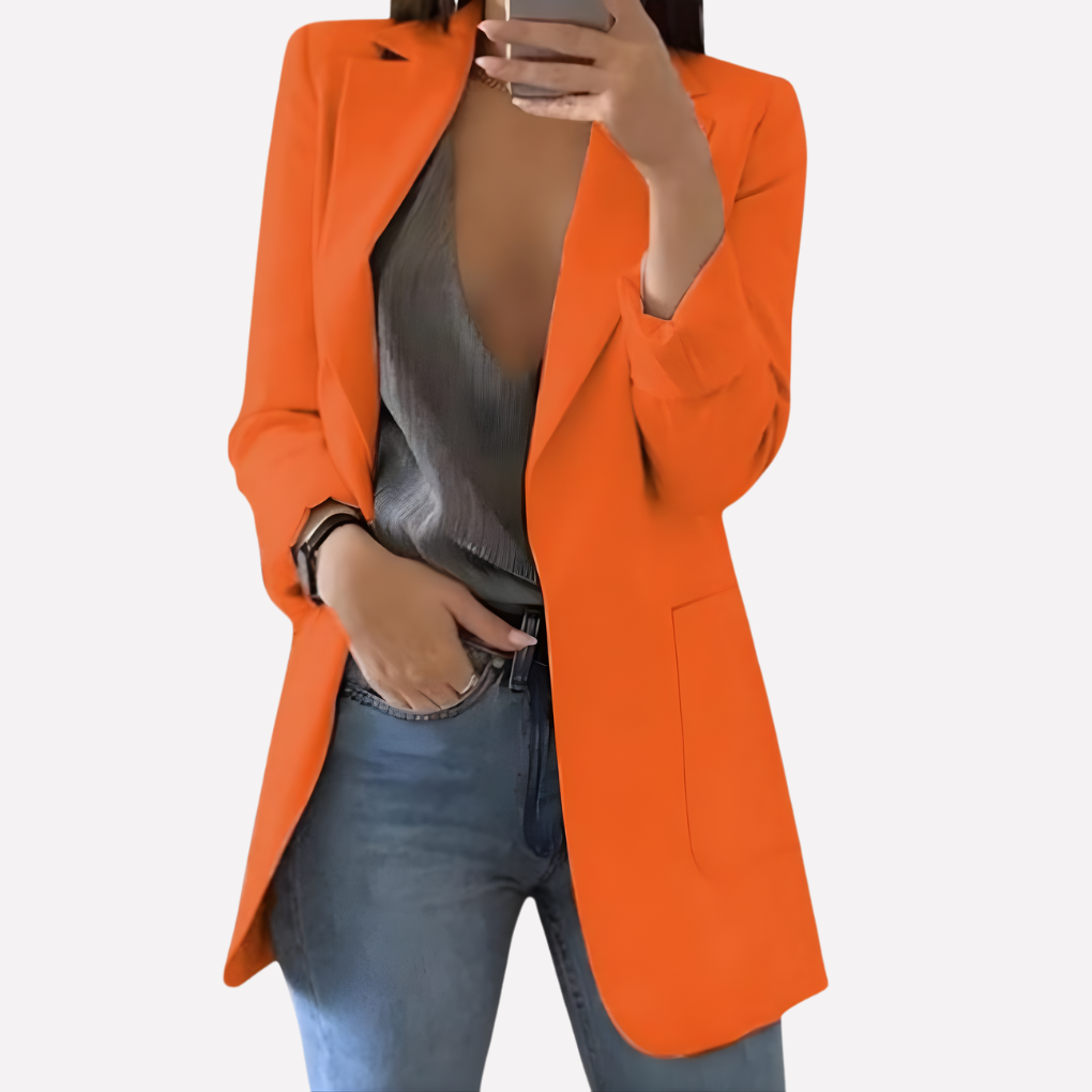 Blazer Femme avec Poches Avant – Couche Quotidienne Structurée
