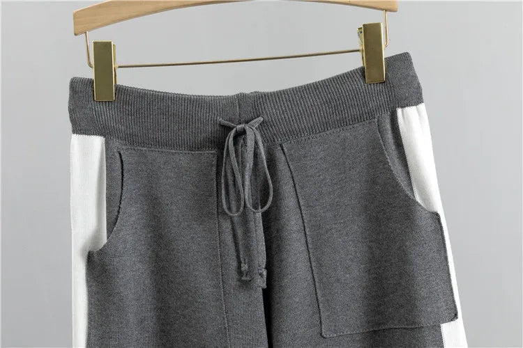 Ensemble Tricoté Chaud 2 Pièces pour Femmes