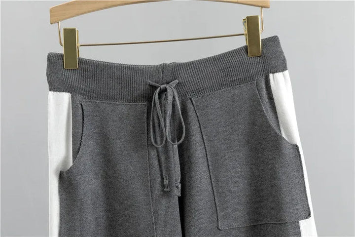 Ensemble Tricoté Chaud 2 Pièces pour Femmes