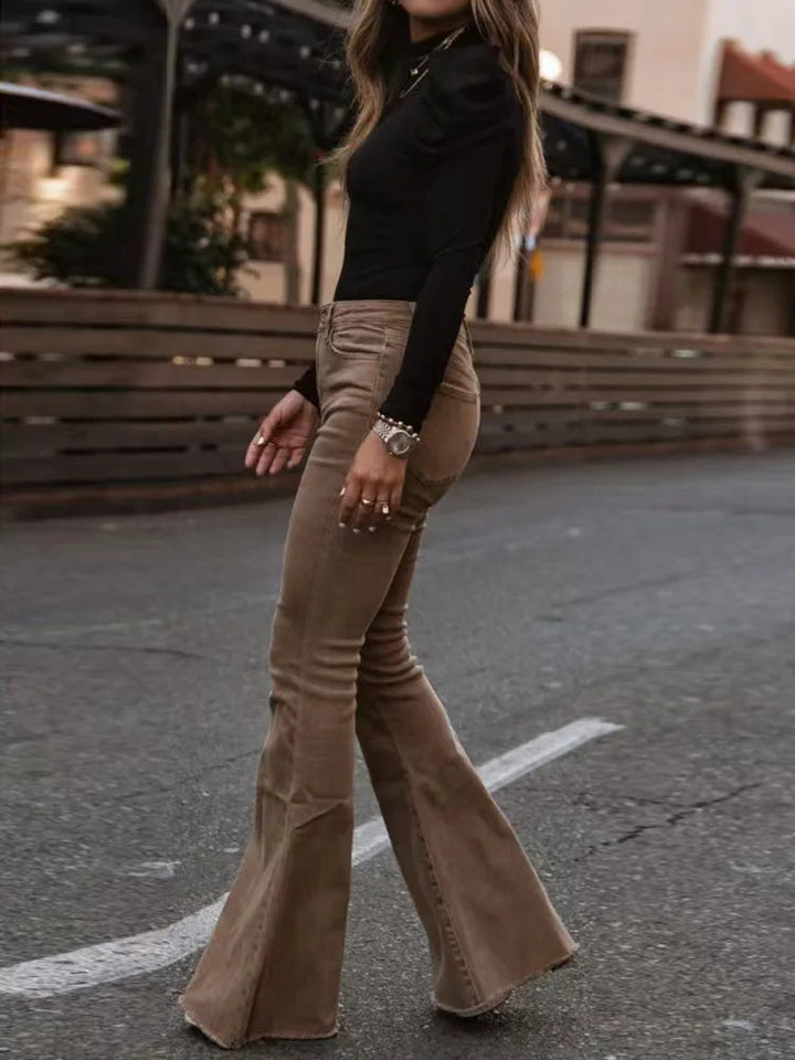 Pantalons Évasés en Corduroy Tendance pour Femmes