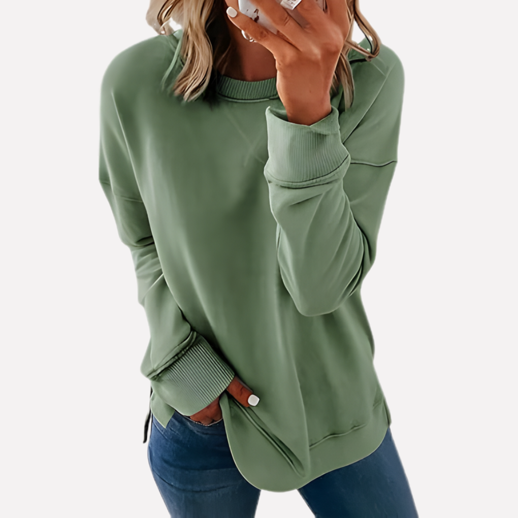 Sweat-shirt à col rond pour femmes