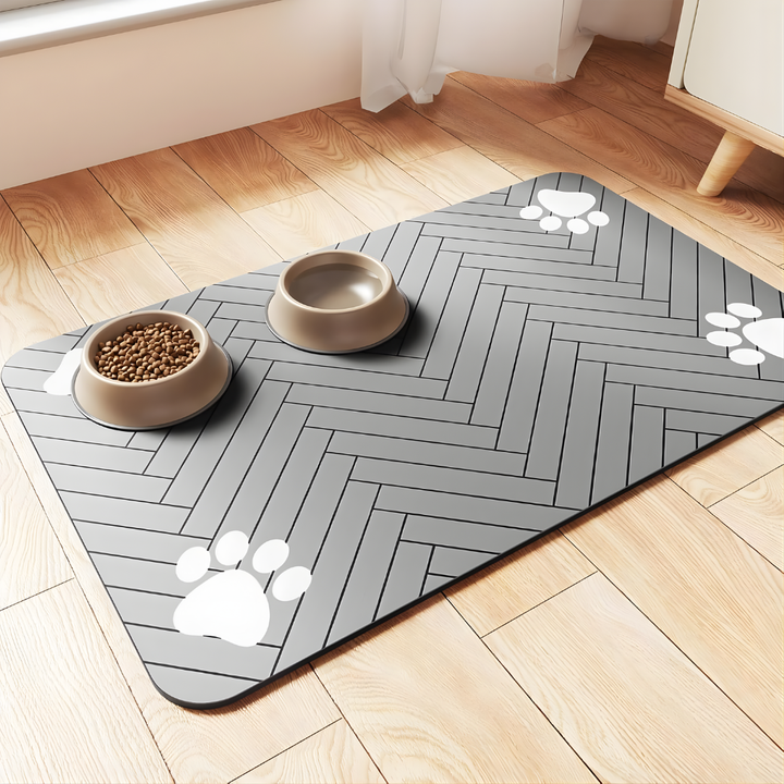 Tapis de Nourriture pour Animaux - Tapis Absorbant pour Bol de Nourriture et d'Eau