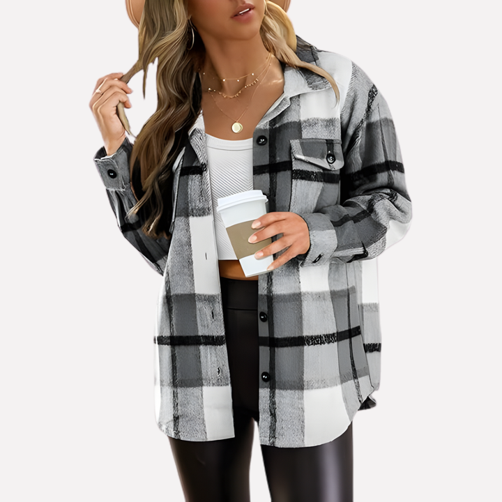 Veste à carreaux pour femmes