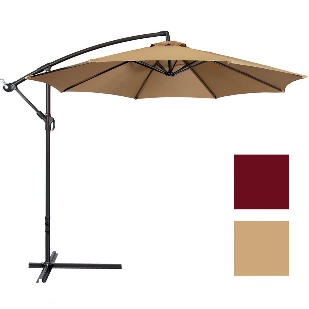 Parasol moderne de jardin avec système d'ouverture facile à manivelle