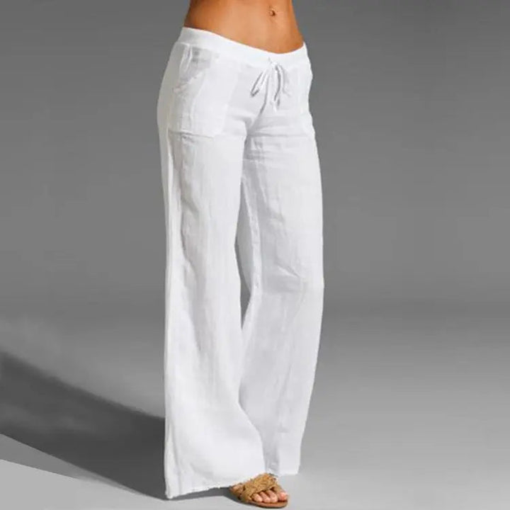 Pantalons en lin décontractés pour femmes, larges, d'été, détente cool pour les jours chauds