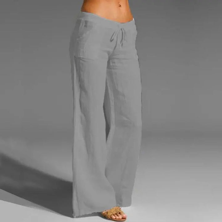 Pantalons en lin décontractés pour femmes, larges, d'été, détente cool pour les jours chauds