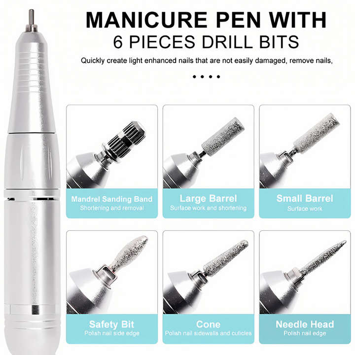 Perceuse à Ongles Électrique Rechargeable 45 000 tr/min