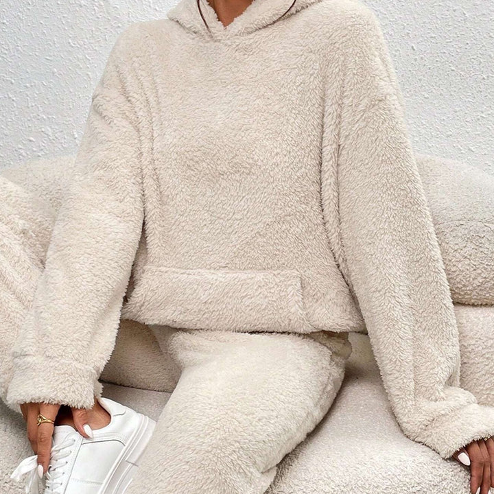 Ultra-Confortable Teddy Avec Capuche Maillot De Maison Élégance Cozy Pour Moments De Détente